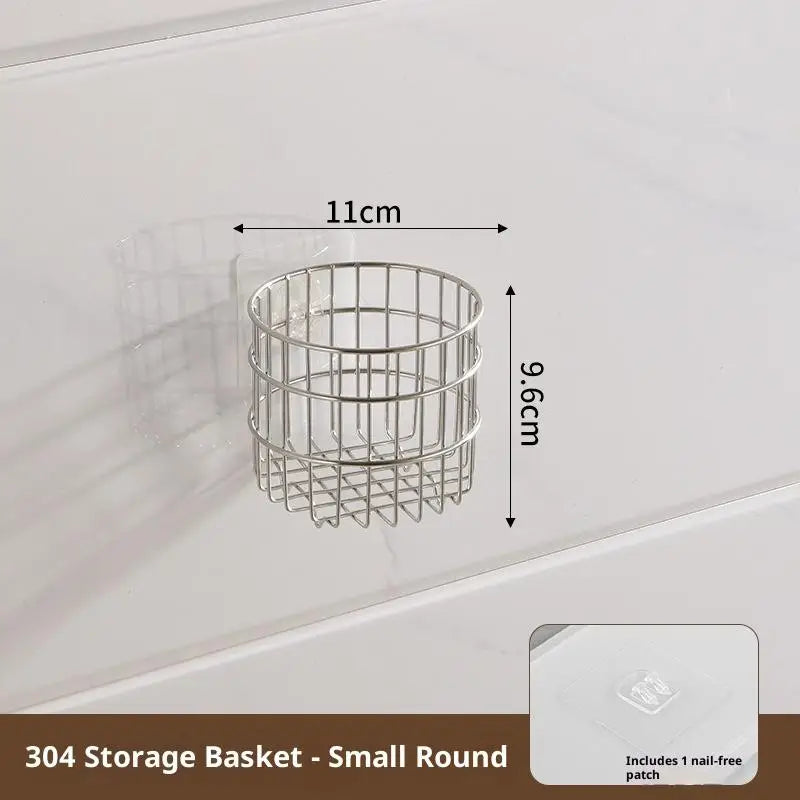1Pc Cipolla Zenzero Aglio Scaffale Da Cucina Appeso A Parete Condimenti Spezie Verdura Frutta Rack di Stoccaggio Cestino di Scarico A Parete Punch-Free