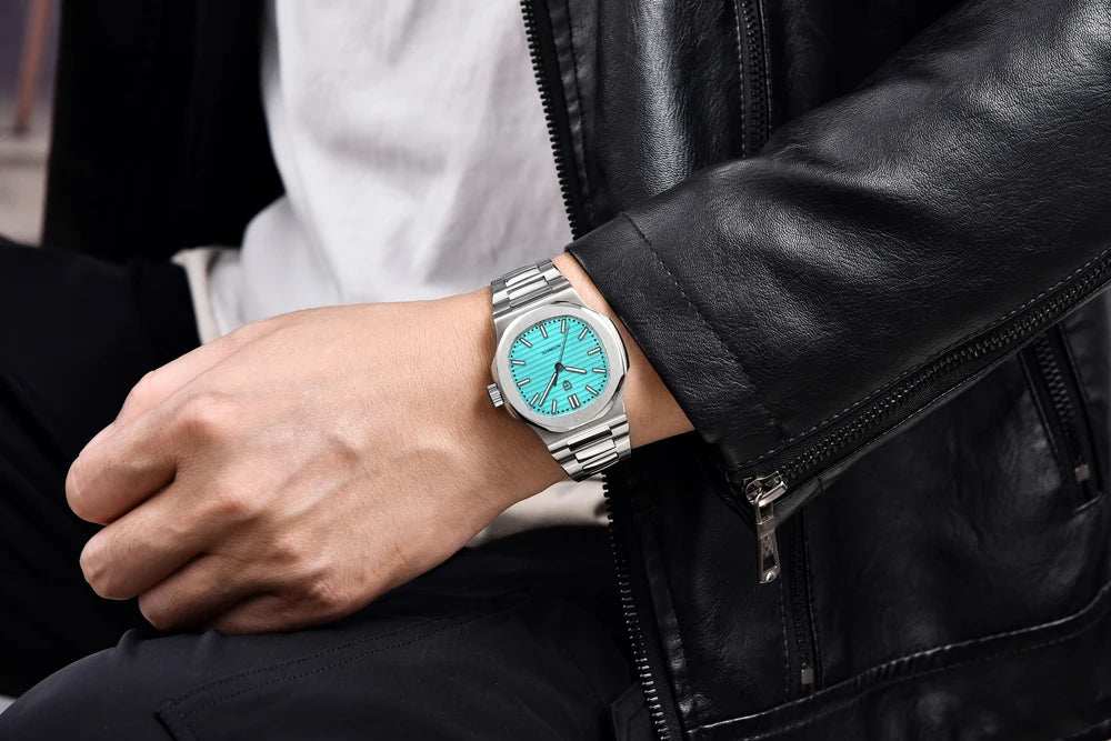 PAGANI DESIGN 2026 Neue Herren Luxus-Automatikuhr, mechanische Armbanduhr aus Edelstahl mit Saphirglas, 40MM Tonneau-Zifferblatt