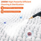 2000 W Hochdruck-Dampfreiniger, 1500 ml, Multifunktionsdüsen, Hochtemperaturwaschmaschine für die Reinigung von Klimaanlagen, Dunstabzugshauben sowie Böden in Haus und Auto.