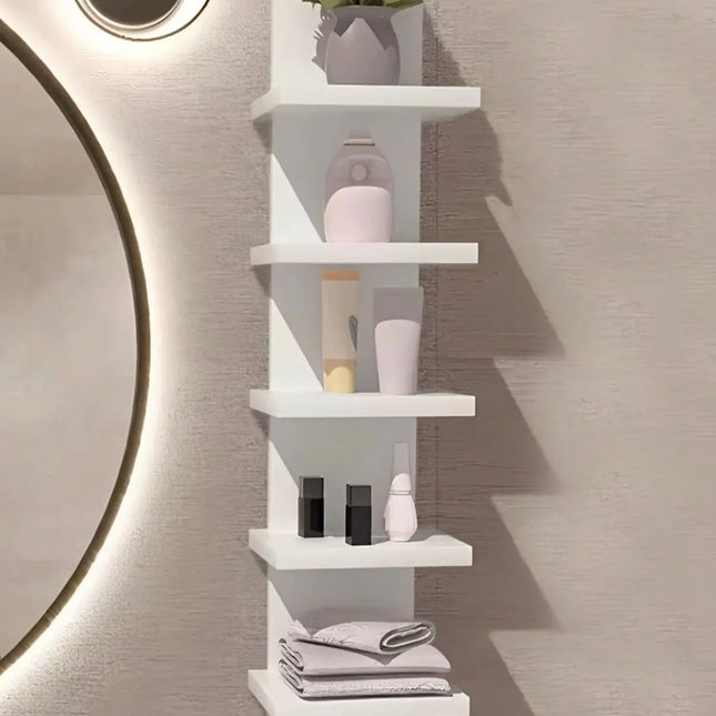 Mensola a muro a 1/2/5 livelli, mensola da parete galleggiante per bagno, scaffale per cucina, facile da montare, montaggio a parete a più livelli, decorazioni per la casa in stile nordico