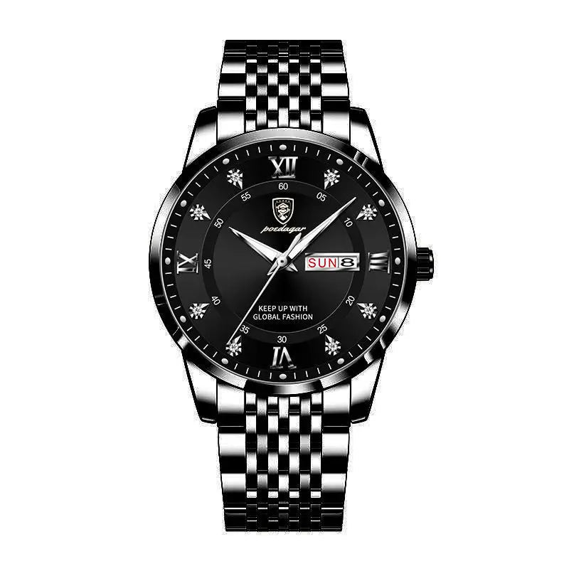 Herrenuhr, wasserdicht, mit Doppelkalender, Nachtlicht, koreanische Ausgabe, modische Armbanduhr, Geburtstagsgeschenk für Männer, Überraschung