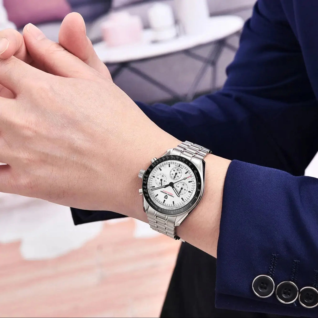Nuovo Orologio PAGANI DESIGN Moon 2026, Orologio al Quarzo di Lusso alla Moda per Uomo, Cronografo Sportivo in Acciaio Inossidabile