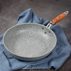 Langlebiger Stein-Wok, antihaftbeschichtete Keramikpfanne, Induktionsfritteuse, Gasherd-Pfanne, Kochgeschirr-Werkzeug für das Küchenset