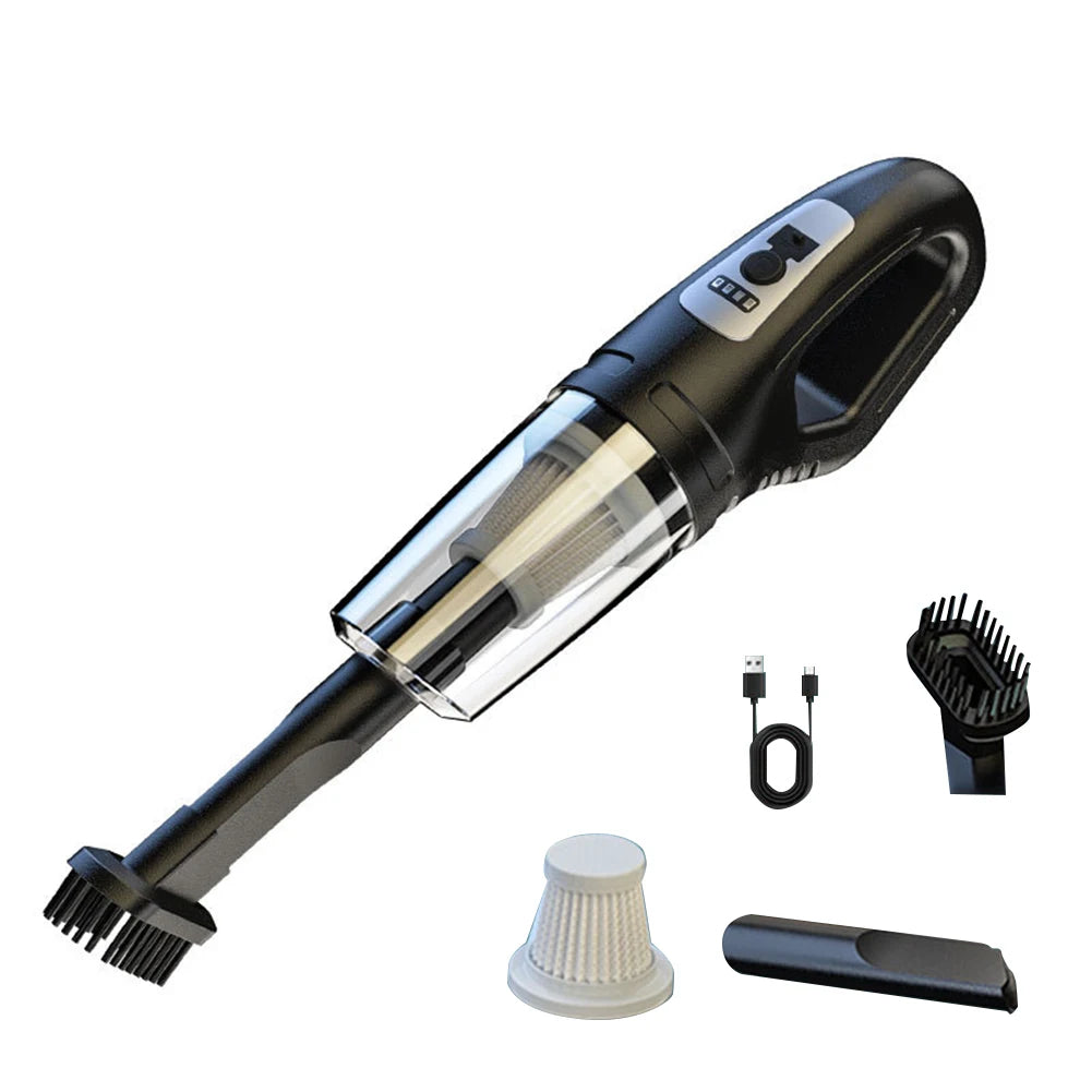 120W Auto-Handstaubsauger USB wiederaufladbarer kabelloser tragbarer Staubsauger Starke Saugkraft für Auto/Zuhause/Büro/Tierhaare