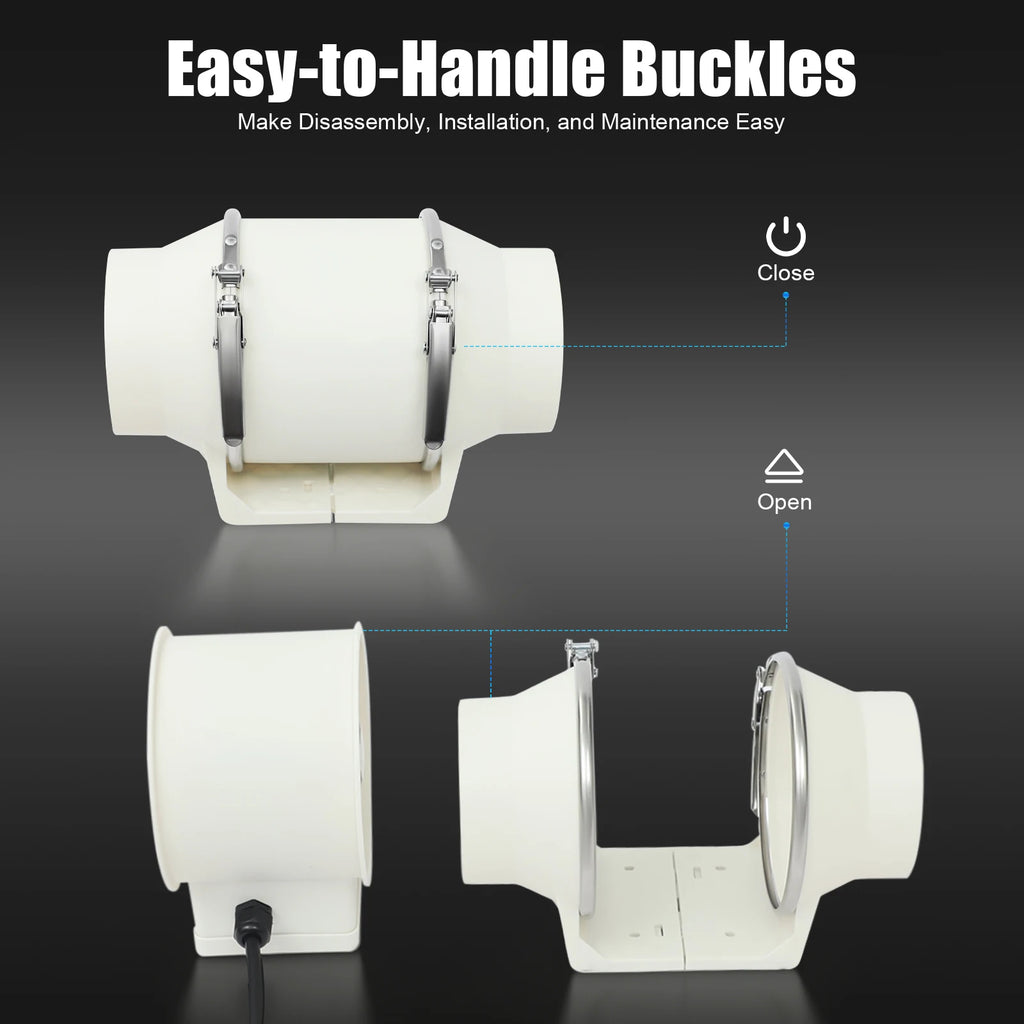 Ventilatore da condotto 220V, ventilatore di scarico silenzioso per cucina/bagno, 2600 giri/min