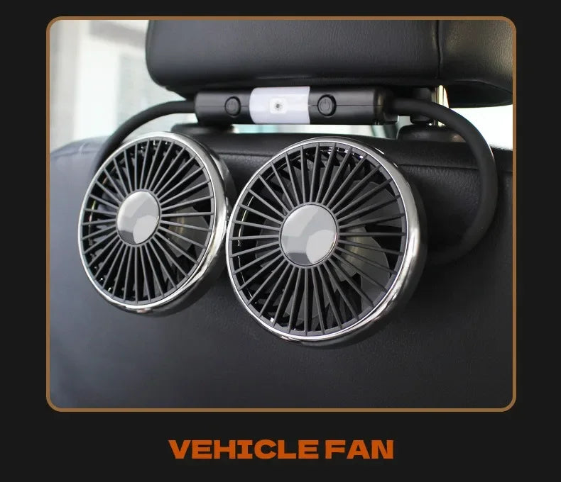 360 °   Ventilatore USB Rotante a Doppia Testa, Ventilatore di Raffreddamento a 3 Velocità per Auto e Casa, Ventilatori Silenziosi, Elettrodomestici