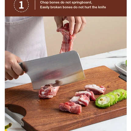 Ebony flat square solid wood cutting board, multifunctional double-sided kitchen cutting board, whole wood cutting board