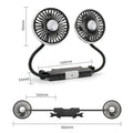 360 °   Ventilatore USB Rotante a Doppia Testa, Ventilatore di Raffreddamento a 3 Velocità per Auto e Casa, Ventilatori Silenziosi, Elettrodomestici