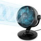 Ventilatori silenziosi WOWDSGN, 6 velocità regolabili, 3 modalità, 22 dB, neri, timer da 9 ore, ventilatore da tavolo per scrivania da ufficio per studenti, cucine, soggiorno