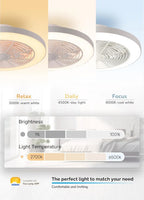 Ventilatori da soffitto Orison con luci, ventilatore da soffitto a basso profilo con luci e telecomando, 6 velocità di ventilazione, ventilatore da soffitto intelligente a incasso per camera da letto, cameretta e soggiorno 1