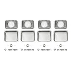 4/8 Stück Chafer-Pfannen-Buffet-Servierbehälter mit Deckel, rechteckiger Speisenwärmer-Pfannen-Servierbehälter