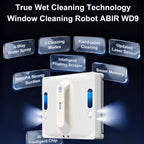 Fensterputzroboter ABIR WD9, 4-Wege-Wassersprühsystem, schwebende Wischtechnologie, Lasersensor, 9000PA Saugkraft, intelligente Speicherung