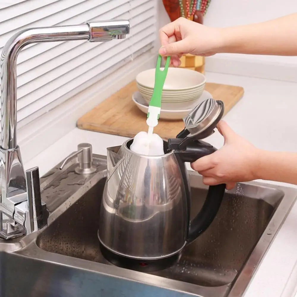 Weiche Schwammtassenbürste Langer Griff Schwammflaschenbürste Schwammreinigungsbürste Wasserflasche Glasbecher Reinigungsgerät