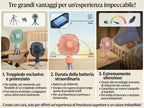 Ventilatore ricaricabile USB con treppiede flessibile, silenzioso e ad alta potenza, portatile per scrivania, passeggini e campeggio