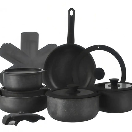 Set di pentole GIYOCA con manici rimovibili, antiaderenti in ceramica, senza PFOS e PFOA, adatti per induzione/forno/lavastoviglie, compatibili con tutti i tipi di fornelli, idea regalo per la cucina.