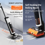Kabelloser Handstaubsauger, Nass- und Trockenreinigungsroboter RL9Max, 14000pa, selbsterhitzende Bürste, superstarke Saugkraft, 4000 mAh Akku