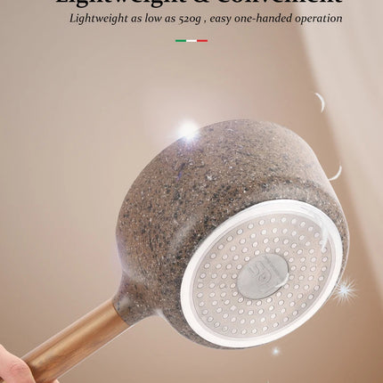 DONNOR Antiaderente in Granito Pentolino per Latte da 16cm/6.3 Pollici, Senza PFOA, a Basso Contenuto di Fumo, Compatibile con Piani a Induzione e Gas, Facile da Pulire, Piccola Casseruola