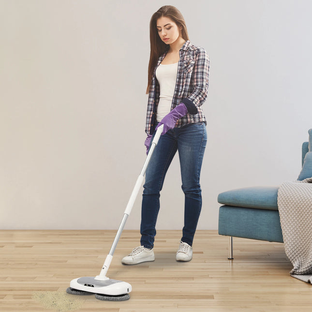Mop elettrico senza fili con secchio per la pulizia, lavapavimenti ricaricabile per parquet, piastrelle e laminato