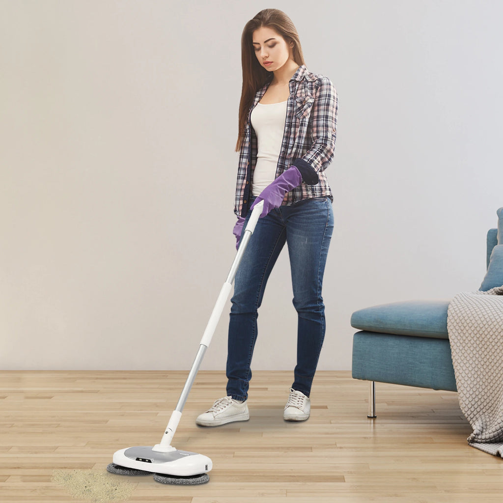 Kabelloser elektrischer Wischmopp mit Eimer zur Reinigung, wiederaufladbarer Bodenreiniger für Parkett, Fliesen und Laminat
