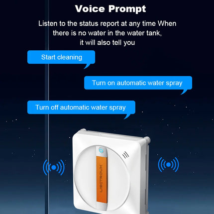 Liectroux YW710 Window Cleaning Robot, Dual Water Spray, Smart Memory, Powerful Vacuum Suction, Laser Sensor, Home Window Cleaning Robot, APP Control