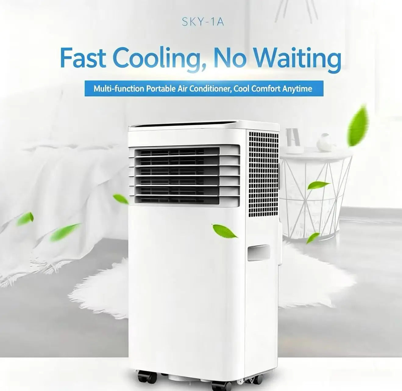 Condizionatori d'Aria Portatili 12000 Btu 3 in 1, Climatizzatore Portatile con Deumidificatore, Condizionatore da Pavimento per Casa