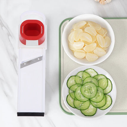 Tagliaverdure 2 in 1 per zenzero e aglio, manuale, a doppia faccia, per affettare e tritare, gadget da cucina per uso domestico