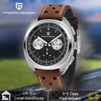 PAGANI DESIGN Orologio da polso al quarzo uomo Retro Panda Cronografo Vetro zaffiro