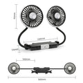 Ventilatore da auto a doppia testa a 3 velocità con clip 360 °   Ventilatore per Auto Girevole con Luce LED, Ventole di Raffreddamento Silenziose, Elettrodomestici per Auto