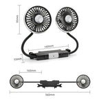 Ventilatore da auto a doppia testa a 3 velocità con clip 360 °   Ventilatore per Auto Girevole con Luce LED, Ventole di Raffreddamento Silenziose, Elettrodomestici per Auto