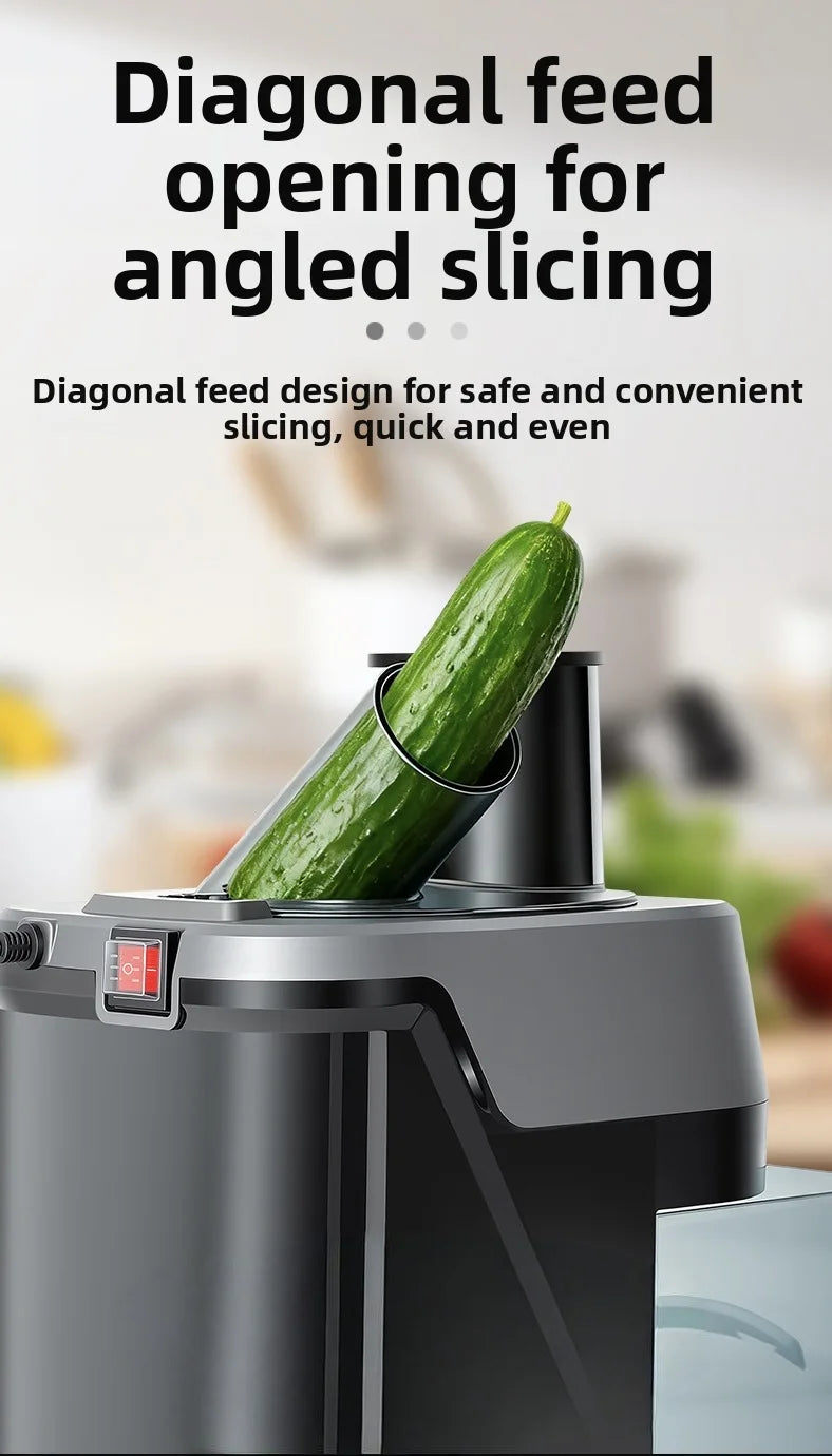 4-in-1 Elektrischer Gemüseschneider, Automatischer Küchenroboter, Kleines Haushaltsgerät zum Kochen, Hochleistungs-Fleischwolf für Zuhause
