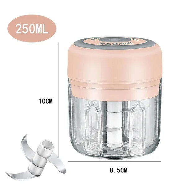 100ML/250ML Elettrico Tritacarne Aglio Chopper Ruota Aglio Presse Frantoio Verdura Cipolla Cutter Cucina Accessori Da Cucina
