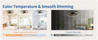 Ventilatore da Soffitto Intelligente XINGOO Nordic con Luce e Telecomando, Decorazione per Camera da Letto, Ventilatore con Pale Invisibili