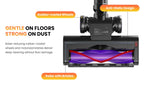 Erabros EV5 550W 70KPA Cordless Vacuum Cleaner with Ultra-Strong Suction Power, 80 Minutes Runtime, Smart Handheld Vacuum with 4 Modes