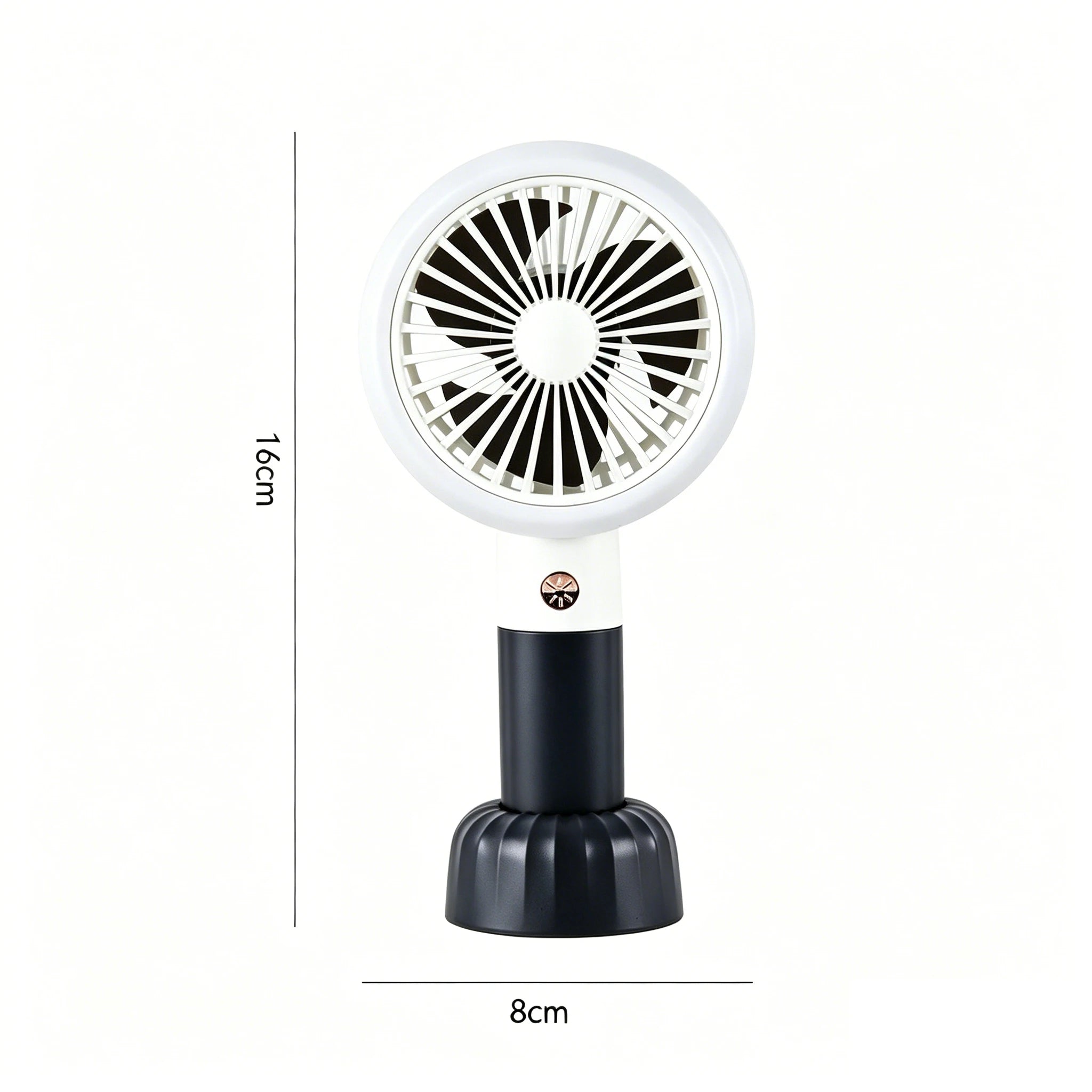 Mini ventilatore portatile in stile retro, ricaricabile tramite USB, 3 velocità del vento, alimentato a batteria, da scrivania, adatto per casa, ufficio, camera da letto, viaggi e all'aperto.