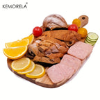Holzschneidebrett mit Griff für Fisch, Käse, Brot, Dessert, Obst und Gemüse – Langlebiges und elegantes Design und lebensmittelecht