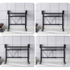 Mikrowellenregal Küche, Mikrowellenständer 2-lagig - erweiterbar - für Gewürze, Dosen, Flaschen, bis zu 25 kg (42 cm (40-65 cm))