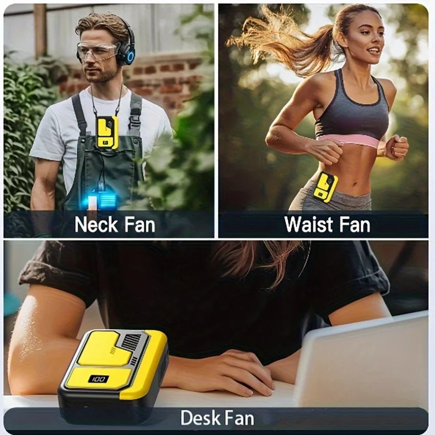 Ventilatore Personale Portatile Mini Leggero Silenzioso Ricaricabile con 3 Velocità, Ventilatore Tascabile Compatto per Esterni, Casa e Ufficio