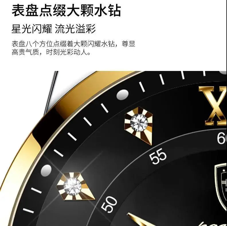 Herrenuhr, wasserdicht, mit Doppelkalender, Nachtlicht, koreanische Ausgabe, modische Armbanduhr, Geburtstagsgeschenk für Männer, Überraschung
