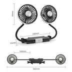 360 °   Ventilatore USB Rotante a Doppia Testa, Ventilatore di Raffreddamento a 3 Velocità per Auto e Casa, Ventilatori Silenziosi, Elettrodomestici