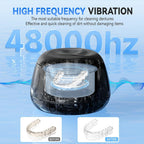 KUNPHY Dental Pod Ultraschallreiniger für Retainer, UV-Licht-Sterilisator für Aligner, Nachtschienen, Mundschutz, Zahnprothesenreiniger