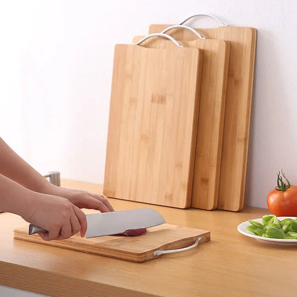 Natural bamboo kitchen cutting board large rectangular thickened solid wood cutting board available on both sides
