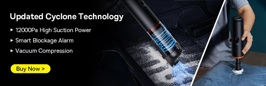 Baseus Car Vacuum Cleaner Cordless Car Air Blower Gun Powerful Handheld Auto Cleaning Appliance Wireless Vehicle Cleaner