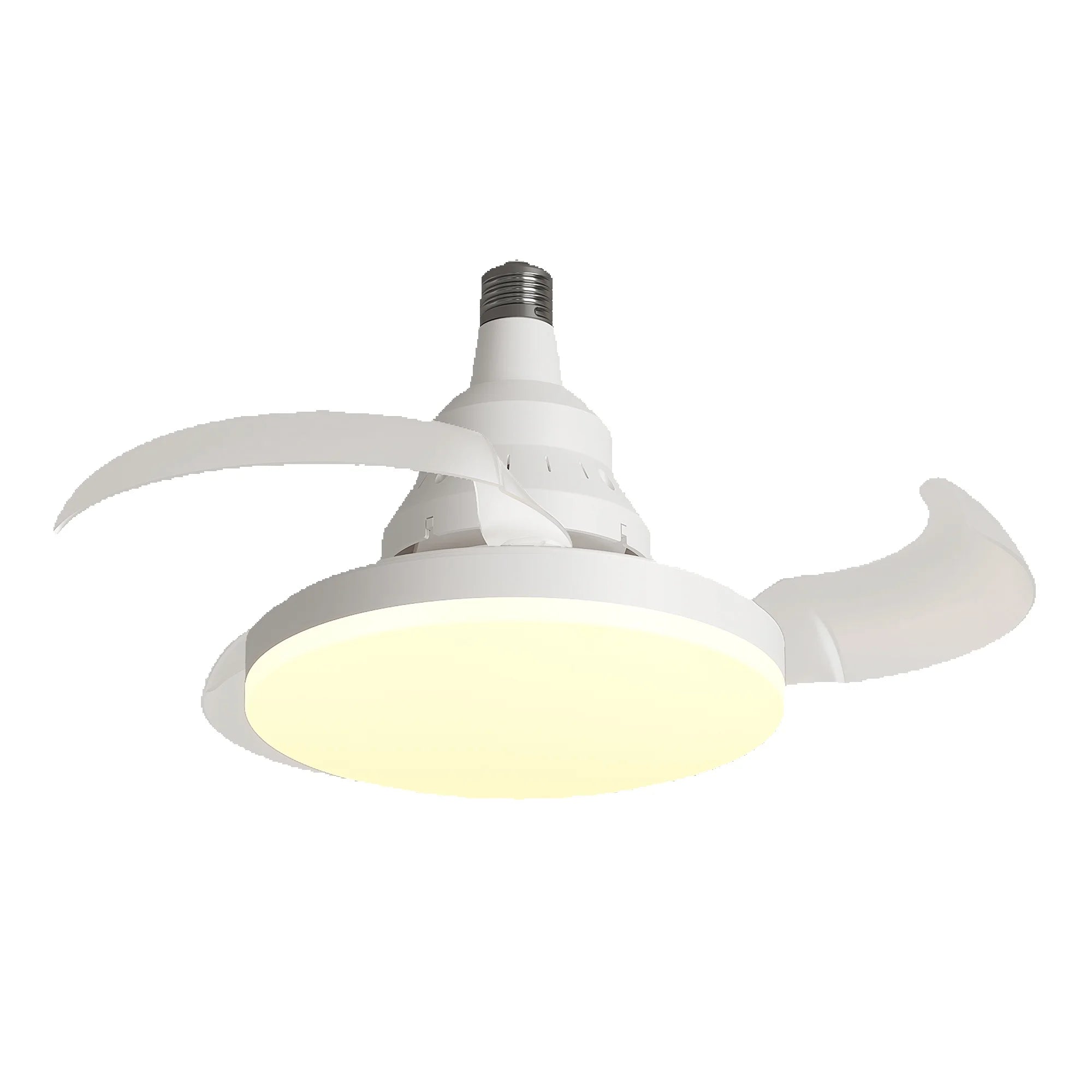 Ventilatore da soffitto con luce LED e telecomando - dimmerabile, 3000K-6500K, motore silenzioso, pale trasparenti, paralume in acrilico