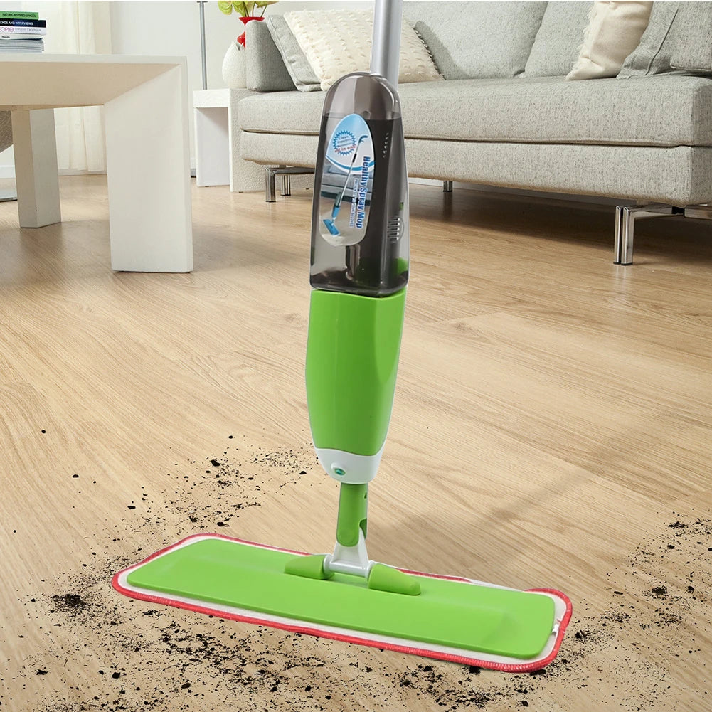 Sprühmopp – 360° drehbarer Wischmopp für die Reinigung von Holzböden, Fliesen, Laminat und Küche – 500 ml
