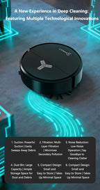 Lenovo Intelligenter 3-in-1 Saugroboter, 4000Pa Roboter-Staubsauger für Teppiche und Hartböden, Haushaltsreinigungsgerät