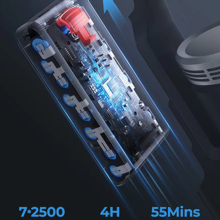 500W 38000PA Cordless Vacuum Cleaner Portable Smart Home Appliance 55 Min Run Time Removable Battery Wireless