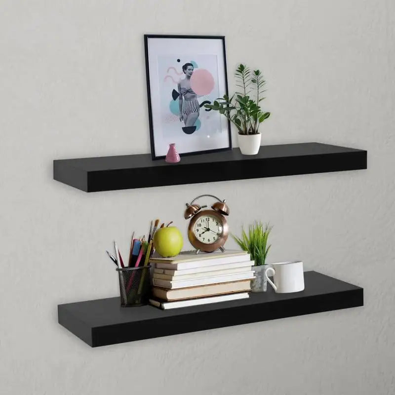 Mensola Sospesa – Mensole da Parete per Interni Moderni – MDF Laccato – Sistema di Montaggio Nascosto – Design Minimalista