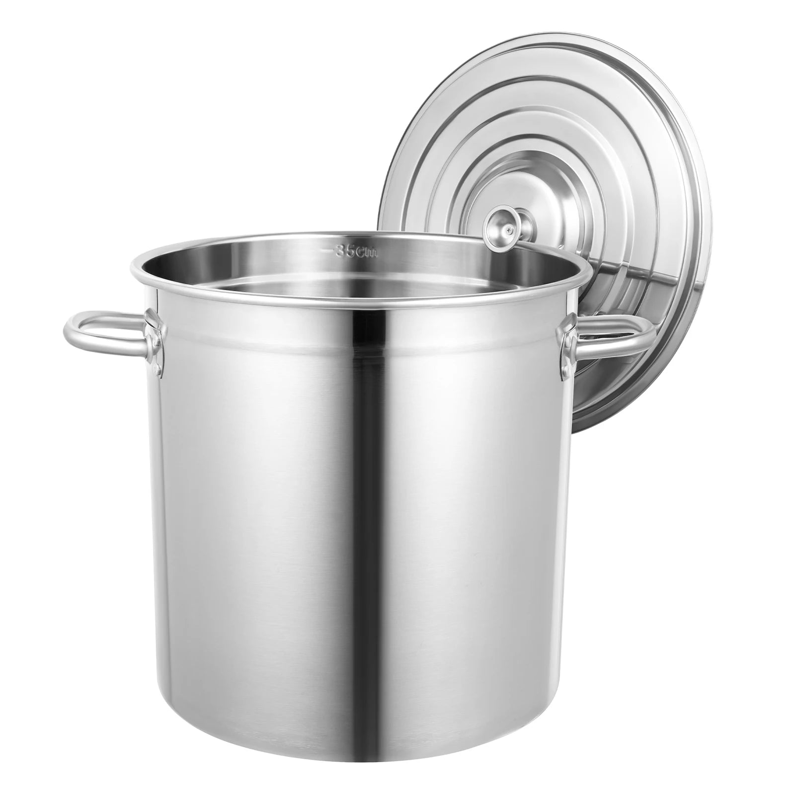 35/50/70 Liter Suppentopf mit Deckel und Griffen, multifunktionaler Edelstahlkochtopf zur Aufbewahrung von Flüssigkeiten/Feststoffen