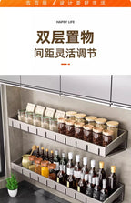 Condizionatori da cucina a parete Scaffale per spezie Scaffale per organizer Scaffale per cucina Organizzatori per scaffali da parete Gancio per appendere per la cucina