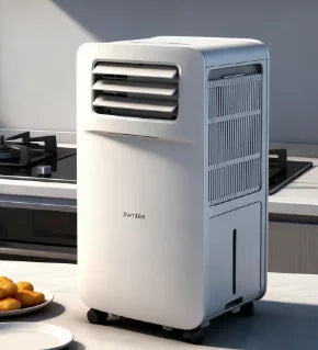 Condizionatore d'Aria Portatile Senza Tubo di Scarico, Compressore Potenziato, Facile Installazione, Ruote Mobili, Mini AC